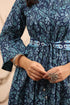 Women Navy Blue Ethnic Motifs A Line Dress